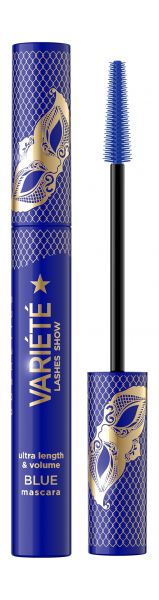 Eveline Variete Lashes Show Ultra Length & Volume Blue Mascara Синяя удлиняющая тушь для ресниц